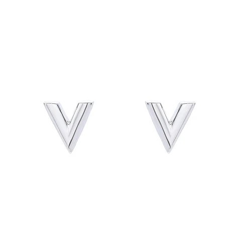 Vera (V) Studs -SILVER