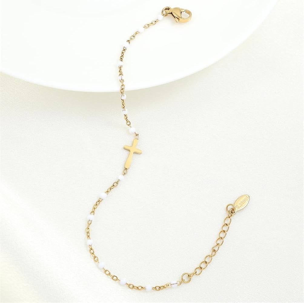 Malinda Beaded Bracelet -White