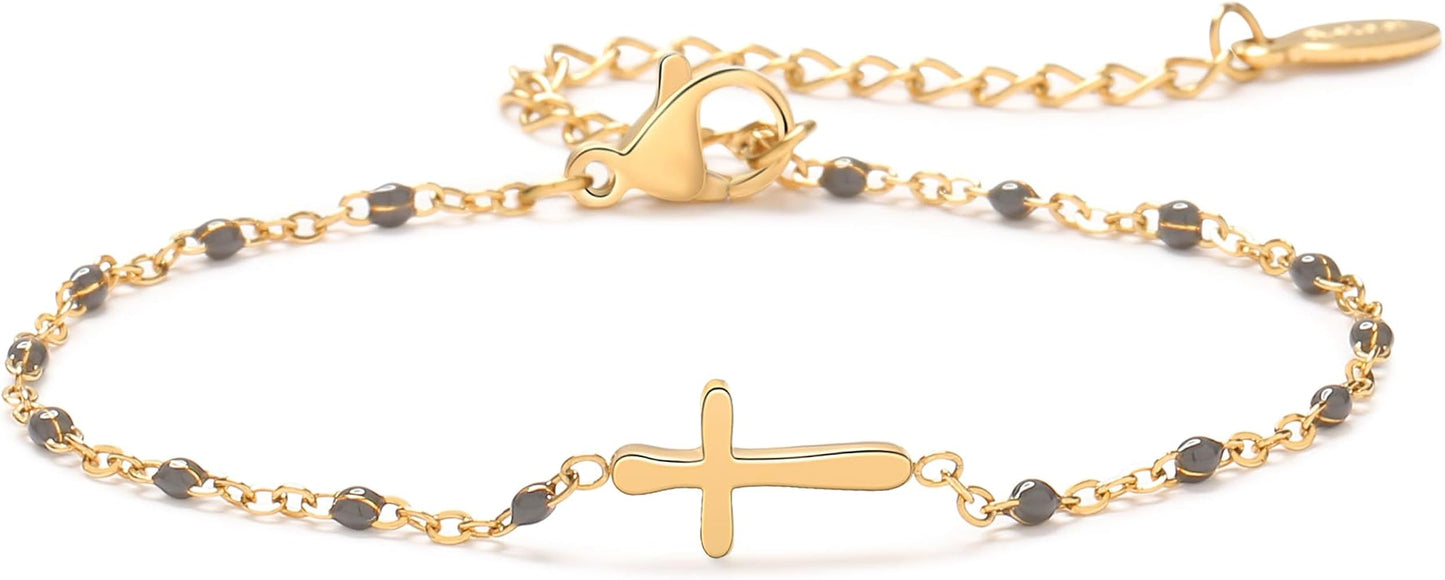 Malinda Beaded Bracelet -Black