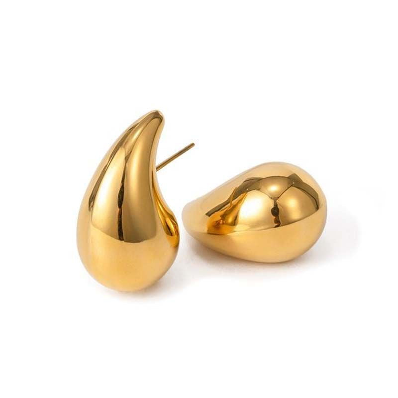 Lauren Drop Studs-Gold