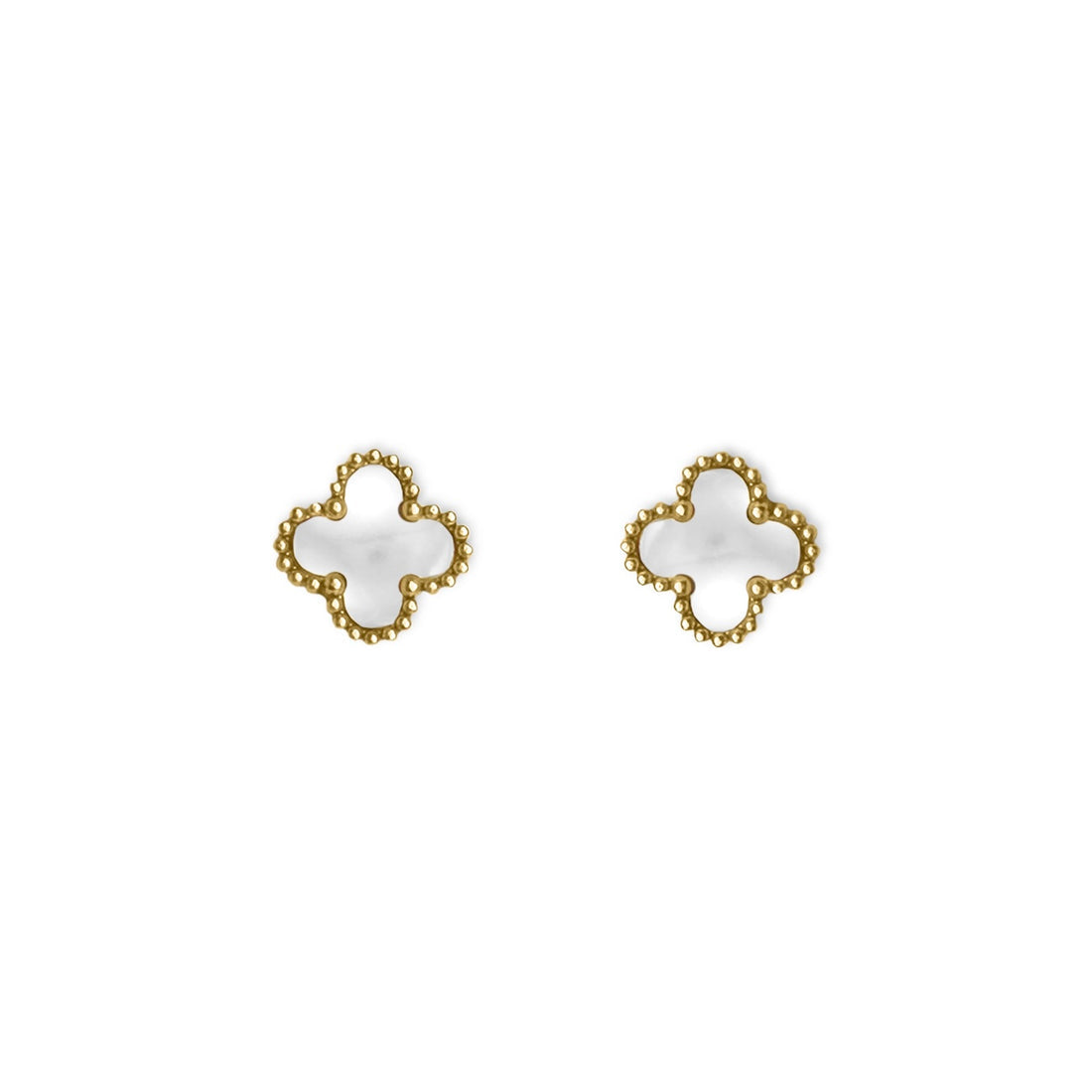 Amira Studs - White and Gold