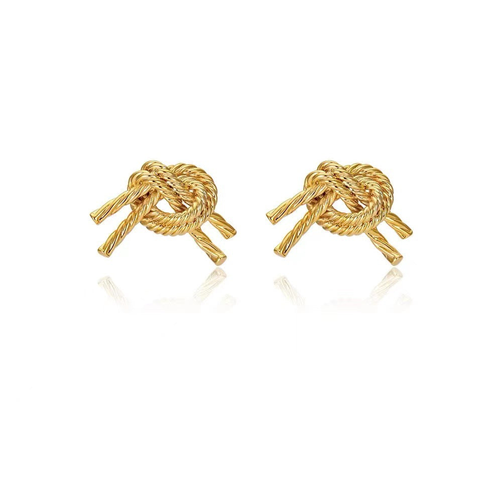 Olivia Knotted Studs -Gold