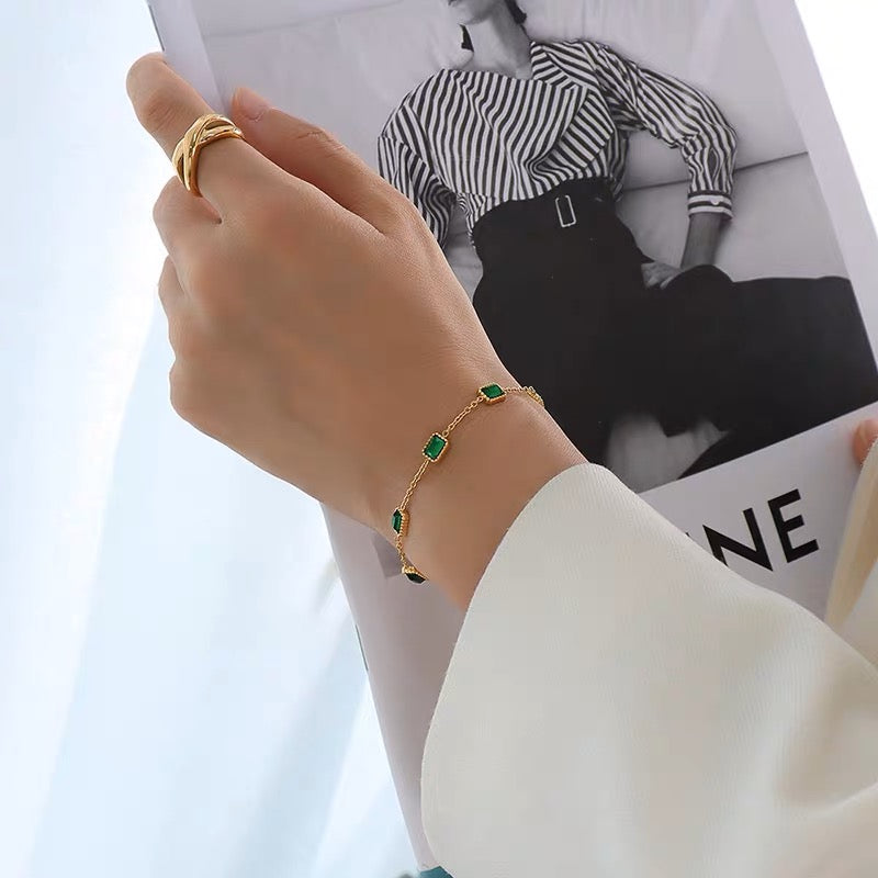 Stephanie Emerald Bracelet