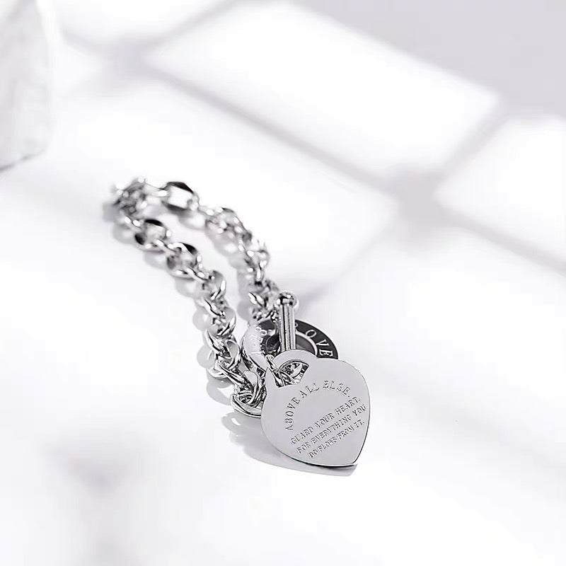 Proverbs 4:23 Bracelet - Silver