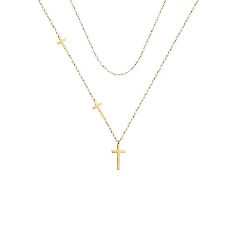Greta 3 Crosses Necklace
