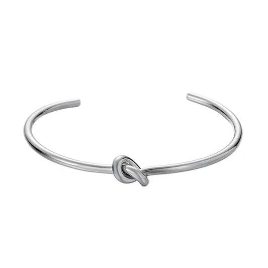 Nikita Knot Bangle - Silver