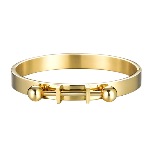 Nathan Lock Bangle - Gold