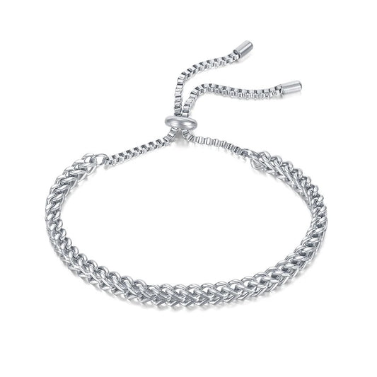 Amy Woven Bracelet - Silver