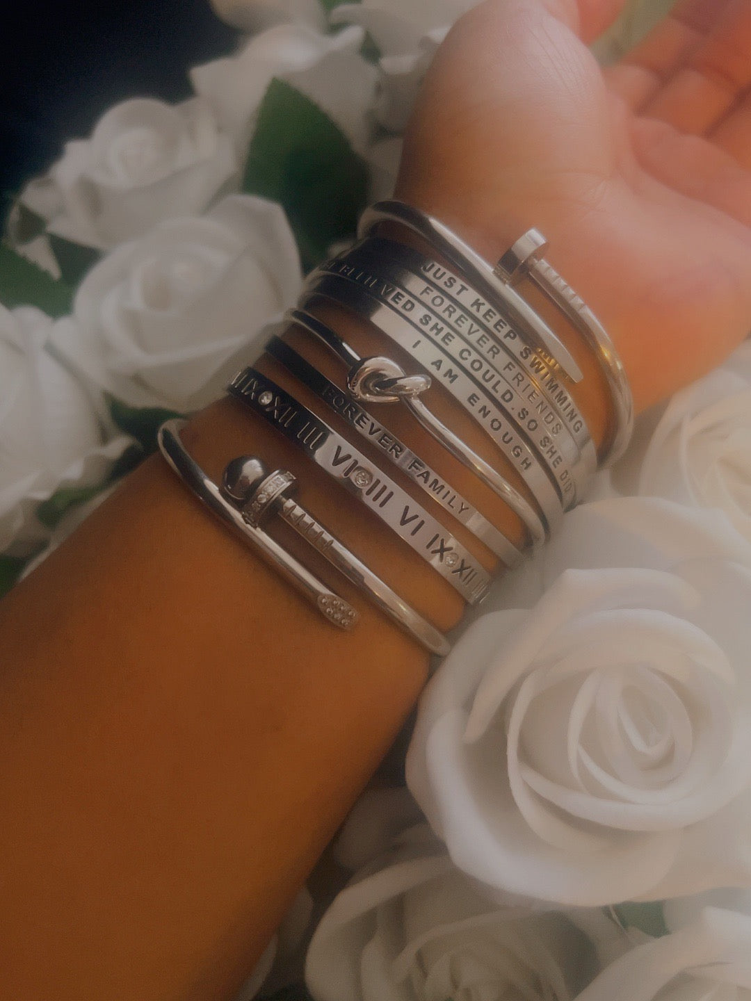 SHE BELIEVED SHE COULD SO SHE DID bracelet - Silver