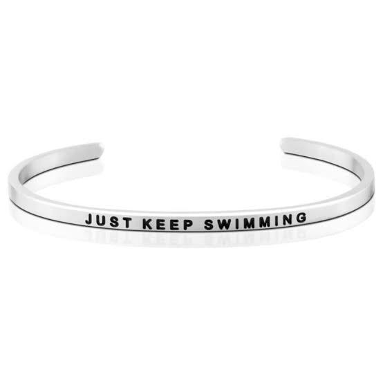 JUST KEEP SWIMMING bracelet - Silver