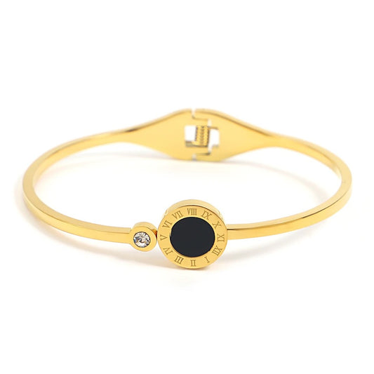 Jade Bangle - Gold