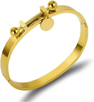 Nathan Lock Bangle - Gold