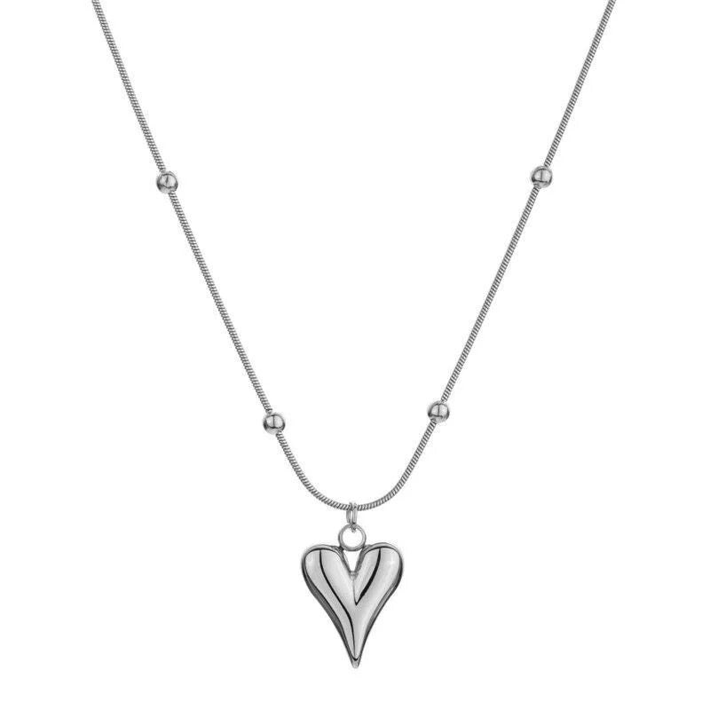 Bartise Heart Necklace - Silver