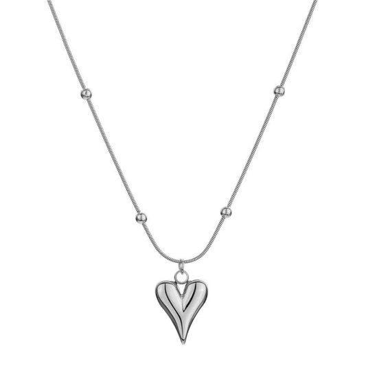 Bartise Heart Necklace - Silver