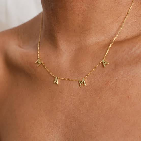 M A M A Necklace - Gold