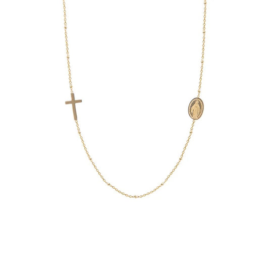 Mary Cross Necklace