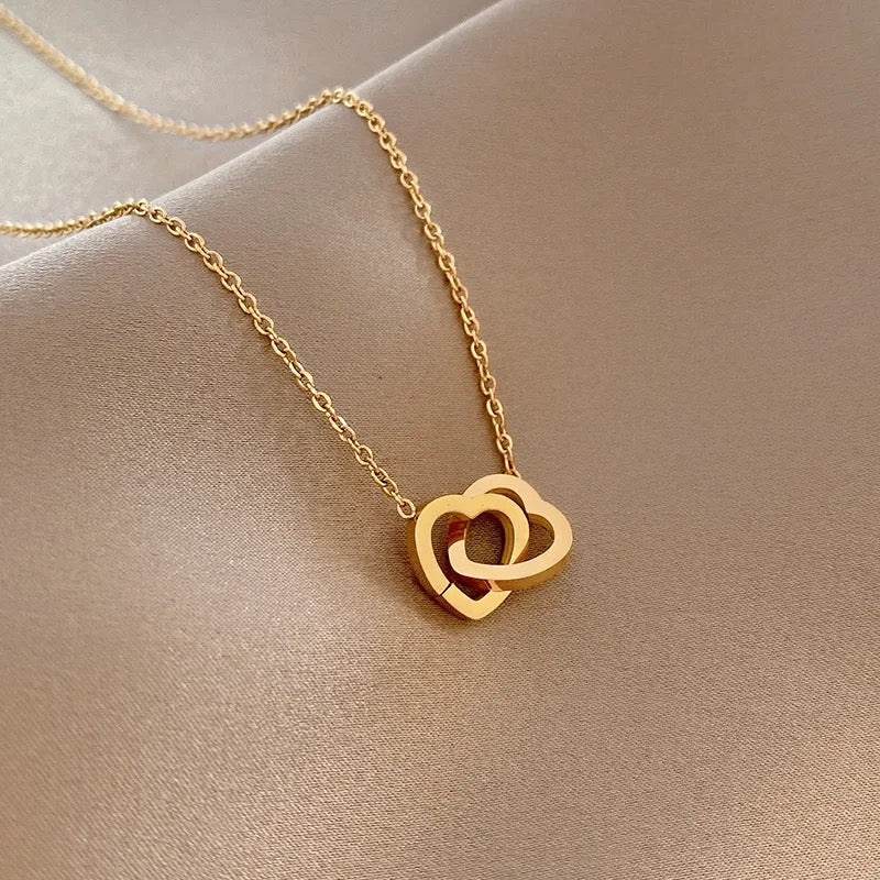 Teresa Interlocked Heart Necklace