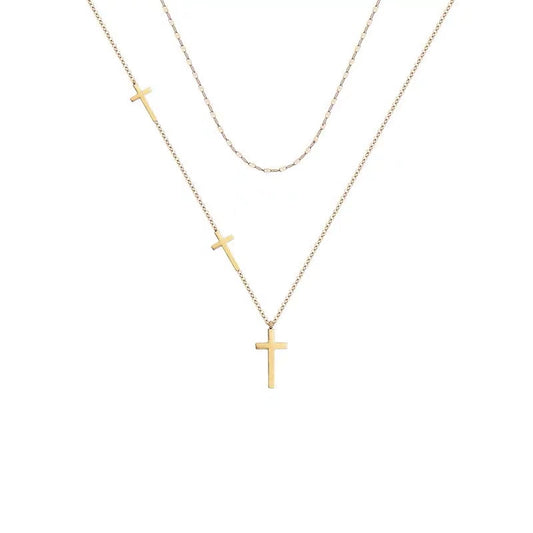 Greta 3 Crosses  Necklace