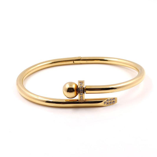 Pearl Bangle - Gold